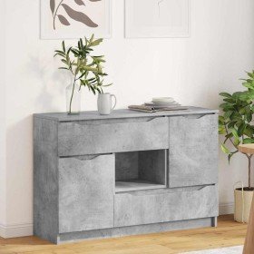 Vitrina Gris Concreto 100 x 30 x 65,6 Madera contrachapada