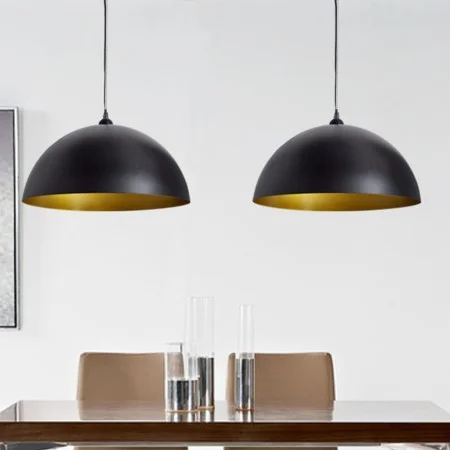 Deckenleuchte 2 Stück schwarz halbkugelförmig höhenverstellbar von vidaXL, Lampen - Ref: Foro24-241113, Preis: 64,81 €, Rabat...