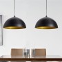 Ceiling lamp 2 pcs black hemispherical adjustable height by vidaXL, Lamps - Ref: Foro24-241113, Price: 59,40 €, Discount: %