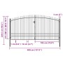 Puerta doble para valla con puntas de lanza 400x248 cm