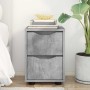 Mesa de Noche con cajón Gris Concreto 30,5 x 30 x 43 cm