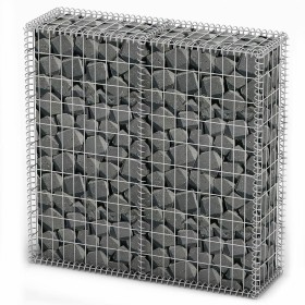 Gabionen-Wandkorb aus verzinktem Draht, 100 x 100 x 30 cm von vidaXL, Zaunpaneele - Ref: Foro24-141041, Preis: 60,49 €, Rabat...