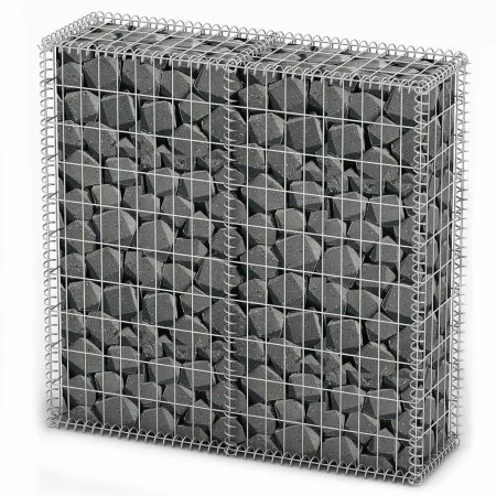 Gabionen-Wandkorb aus verzinktem Draht, 100 x 100 x 30 cm von vidaXL, Zaunpaneele - Ref: Foro24-141041, Preis: 59,29 €, Rabat...
