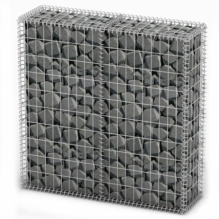 Galvanized wire gabion wall basket 100x100x30cm by vidaXL, fence panels - Ref: Foro24-141041, Price: 60,39 €, Discount: %