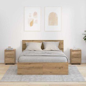 Mesas de noche 2 pcs Roble artesanal 30,5 x 30 x 43 cm en Mesitas de noche | Comprar online en Foro24