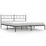 Bed frame with black metal headboard 183x213 cm by vidaXL, Beds and slatted bases - Ref: Foro24-355272, Price: 109,07 €, Disc...