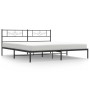 Estructura de cama con cabecero metal negro 183x213 cm de vidaXL, Camas y somieres - Ref: Foro24-355272, Precio: 110,55 €, De...