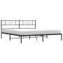 Bed frame with black metal headboard 183x213 cm by vidaXL, Beds and slatted bases - Ref: Foro24-355272, Price: 109,07 €, Disc...