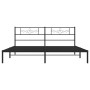 Estructura de cama con cabecero metal negro 183x213 cm de vidaXL, Camas y somieres - Ref: Foro24-355272, Precio: 110,55 €, De...