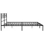 Bed frame with black metal headboard 183x213 cm by vidaXL, Beds and slatted bases - Ref: Foro24-355272, Price: 109,07 €, Disc...