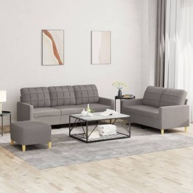 Sofa set with cushions 3 pieces taupe gray fabric by vidaXL, Sofas - Ref: Foro24-3201321, Price: 501,61 €, Discount: %