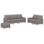 Sofa set with cushions 3 pieces taupe gray fabric by vidaXL, Sofas - Ref: Foro24-3201321, Price: 501,61 €, Discount: %