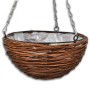 Round Willow Hanging Basket with Layer and Chain - 4 Pieces by vidaXL, Pots and planters - Ref: Foro24-140915, Price: 44,21 €...