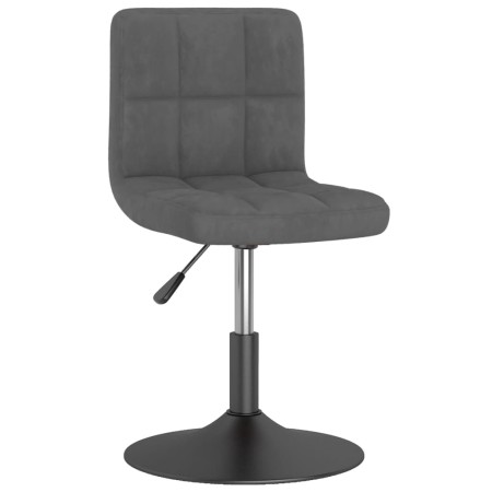 Silla de comedor giratoria de terciopelo gris oscuro en Sillas de comedor | Comprar online en Foro24