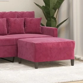 Red velvet footstool 70x55x41 cm by vidaXL, Ottomans - Ref: Foro24-349321, Price: 57,02 €, Discount: %