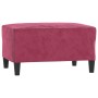 Fußhocker aus rotem Samt, 70 x 55 x 41 cm von vidaXL, Osmanen - Ref: Foro24-349321, Preis: 57,46 €, Rabatt: %