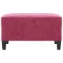Reposapiés de terciopelo rojo tinto 70x55x41 cm de vidaXL, Otomanas - Ref: Foro24-349321, Precio: 56,62 €, Descuento: %