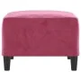 Reposapiés de terciopelo rojo tinto 70x55x41 cm de vidaXL, Otomanas - Ref: Foro24-349321, Precio: 56,62 €, Descuento: %