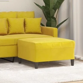 Reposapiés de terciopelo amarillo 70x55x41 cm de vidaXL, Otomanas - Ref: Foro24-349323, Precio: 58,72 €, Descuento: %