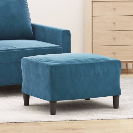 Blauer Samt-Fußhocker 60x50x41 cm von vidaXL, Osmanen - Ref: Foro24-349302, Preis: 51,68 €, Rabatt: %