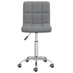Silla de comedor giratoria tela gris claro Silla de comedor giratoria tela gris claro