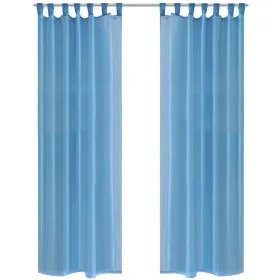 2 Transparent turquoise curtains 140 x 245 cm by vidaXL, Curtains and curtains - Ref: Foro24-130208, Price: 19,44 €, Discount: %