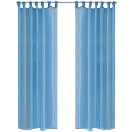 2 Transparent turquoise curtains 140 x 245 cm by vidaXL, Curtains and curtains - Ref: Foro24-130208, Price: 19,44 €, Discount: %