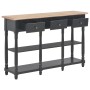 Black engineered wood console table 110x30x76cm by vidaXL, console tables - Ref: Foro24-354327, Price: 190,70 €, Discount: %
