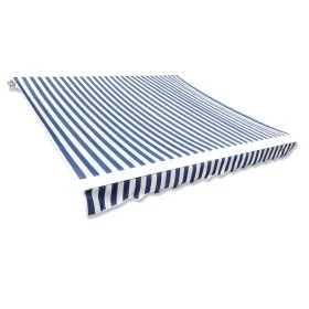 Blue and white canvas awning 3x2.5 m without frame by vidaXL, Awnings - Ref: Foro24-141010, Price: 35,76 €, Discount: %