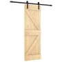 Puerta corredera con herrajes madera maciza de pino 70x210 cm by vidaXL, Doors - Ref: Foro24-3202969, Price: 160,41 €, Discou...