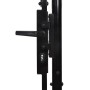 Cancela de valla con una puerta y arco acero negro 1x1,75 m