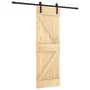 Sliding door with solid pine wood hardware 70x210 cm by vidaXL, Doors - Ref: Foro24-3202983, Price: 159,37 €, Discount: %