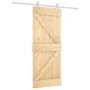 Sliding door with solid pine wood hardware 85x210 cm by vidaXL, Doors - Ref: Foro24-3203021, Price: 191,35 €, Discount: %