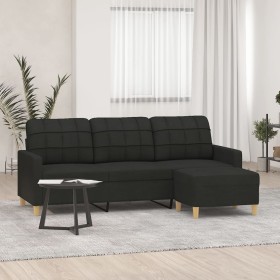 3-seater sofa with black fabric footstool, 180 cm by vidaXL, Sofas - Ref: Foro24-3201005, Price: 321,75 €, Discount: %