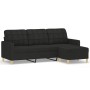 3-Sitzer-Sofa mit schwarzem Stoffhocker 180 cm von vidaXL, Sofas - Ref: Foro24-3201005, Preis: 321,75 €, Rabatt: %