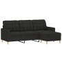 3-Sitzer-Sofa mit schwarzem Stoffhocker 180 cm von vidaXL, Sofas - Ref: Foro24-3201005, Preis: 321,75 €, Rabatt: %