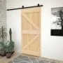 Schiebetür mit Beschlägen aus massivem Kiefernholz 80x210 cm von vidaXL, Türen - Ref: Foro24-3057489, Preis: 214,99 €, Rabatt: %