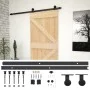 Schiebetür mit Beschlägen aus massivem Kiefernholz 80x210 cm von vidaXL, Türen - Ref: Foro24-3057489, Preis: 214,99 €, Rabatt: %