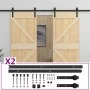 Sliding door with solid pine wood hardware 80x210 cm by vidaXL, Doors - Ref: Foro24-3057587, Price: 381,49 €, Discount: %