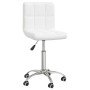 Silla de comedor giratoria cuero sintético blanco