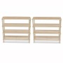 4-story shoe rack 2 units solid fir wood by vidaXL, Shoe racks and shoe organizers - Ref: Foro24-241066, Price: 46,90 €, Disc...