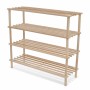 4-story shoe rack 2 units solid fir wood by vidaXL, Shoe racks and shoe organizers - Ref: Foro24-241066, Price: 46,90 €, Disc...