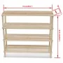 4-story shoe rack 2 units solid fir wood by vidaXL, Shoe racks and shoe organizers - Ref: Foro24-241066, Price: 45,16 €, Disc...