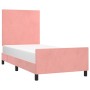 Estructura de cama con cabecero de terciopelo rosa 90x200 cm de vidaXL, Camas y somieres - Ref: Foro24-3125616, Precio: 167,4...