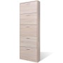 Mueble zapatero color roble con 5 compartimentos by vidaXL, Shoe racks and shoe organizers - Ref: Foro24-241241, Price: 140,0...