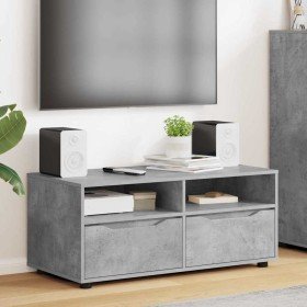 Gabinete de TV con cajón Gris Concreto 100 x 48 x 43 cm