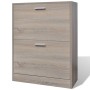 Oak colored shoe cabinet with 2 compartments by vidaXL, Shoe racks and shoe organizers - Ref: Foro24-241243, Price: 64,06 €, ...