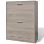 Oak colored shoe cabinet with 2 compartments by vidaXL, Shoe racks and shoe organizers - Ref: Foro24-241243, Price: 74,29 €, ...