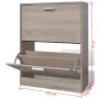 Oak colored shoe cabinet with 2 compartments by vidaXL, Shoe racks and shoe organizers - Ref: Foro24-241243, Price: 74,29 €, ...