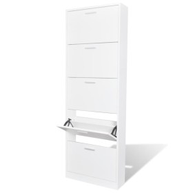 Mueble zapatero blanco con 5 compartimentos de vidaXL, Zapateros y organizadores de calzado - Ref: Foro24-241240, Precio: 135...
